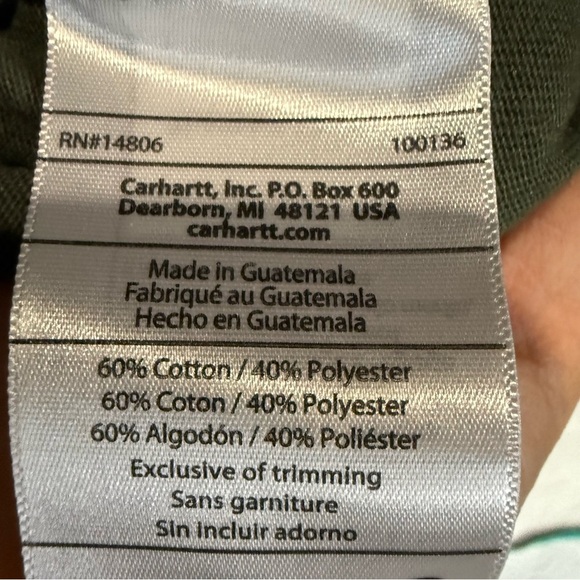 Carhartt Green Tank Top size Small - Picture 8 of 9